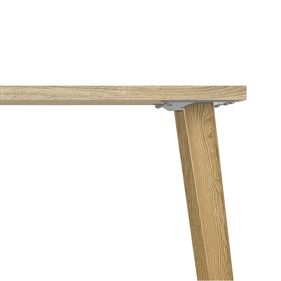 Oklo Wooden Laptop Desk With 2 Drawers In White And Oak