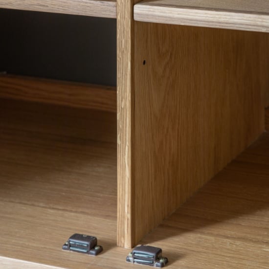 Okonma Wooden Chest Of 6 Drawers With Metal Legs In Oak