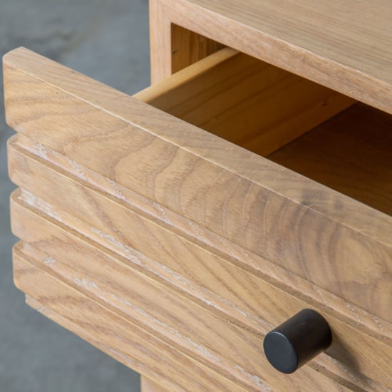 Okonma Wooden Chest Of 6 Drawers With Metal Legs In Oak