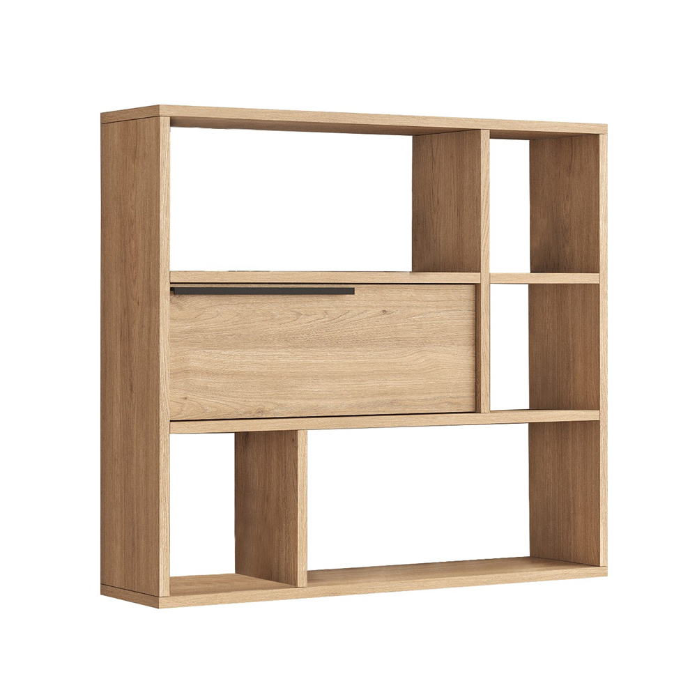 Olara Wooden Wall Hung Shelving Unit in Walnut