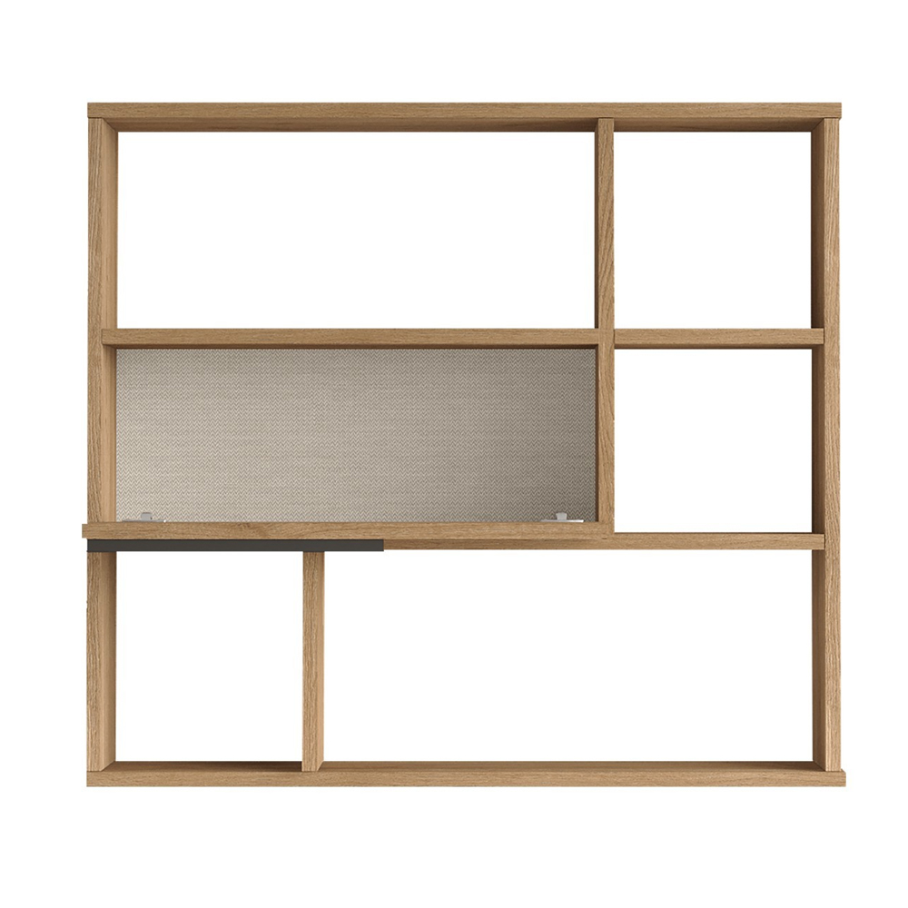Olara Wooden Wall Hung Shelving Unit in Walnut