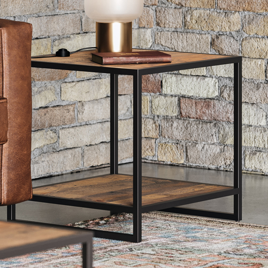Read more about Olbia wooden lamp table open with undershelf in oak