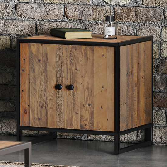 Olbia Wooden Modular Storage Cabinet Small With 2 Doors In Oak