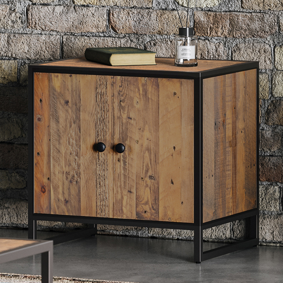 Read more about Olbia wooden modular storage cabinet small with 2 doors in oak