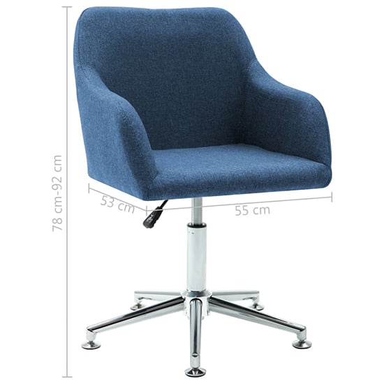 Olencia Fabric Swivel Home And Office Chair In Blue_5