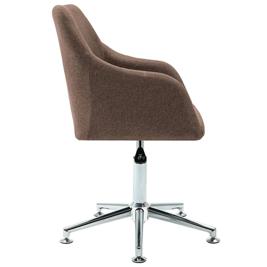 Olencia Fabric Swivel Home And Office Chair In Brown_3