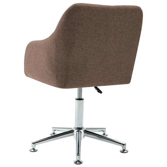 Olencia Fabric Swivel Home And Office Chair In Brown_4