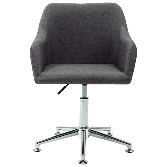 Olencia Fabric Swivel Home And Office Chair In Dark Grey_2