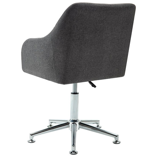 Olencia Fabric Swivel Home And Office Chair In Dark Grey_4