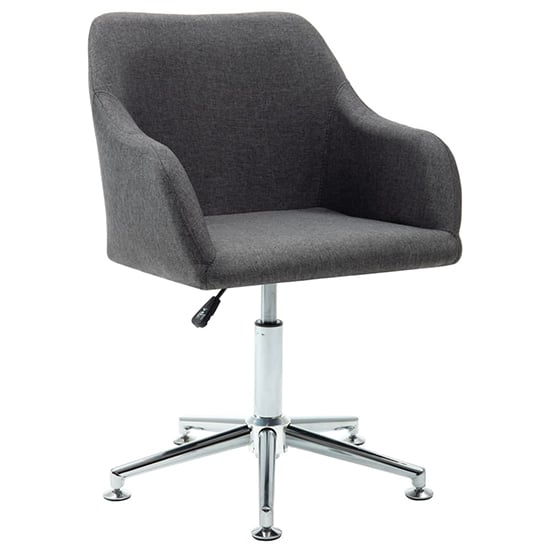 Olencia Fabric Swivel Home And Office Chair In Dark Grey_1