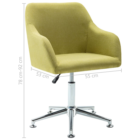 Olencia Fabric Swivel Home And Office Chair In Green_5