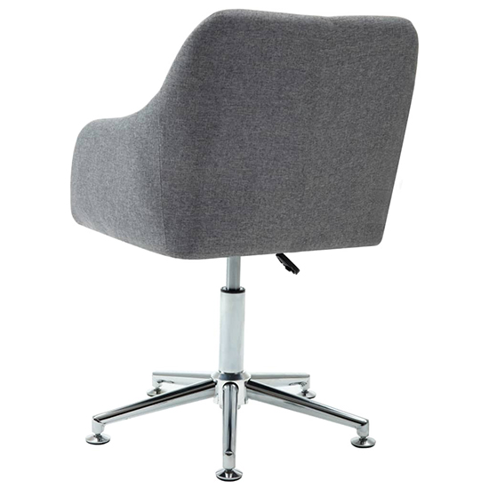 Olencia Fabric Swivel Home And Office Chair In Light Grey_3