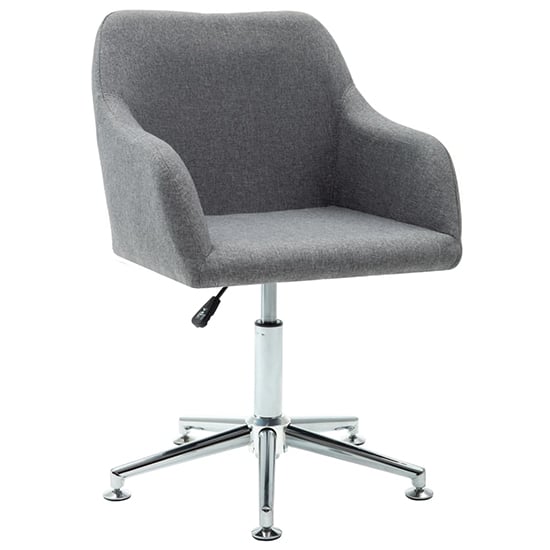 Olencia Fabric Swivel Home And Office Chair In Light Grey_1