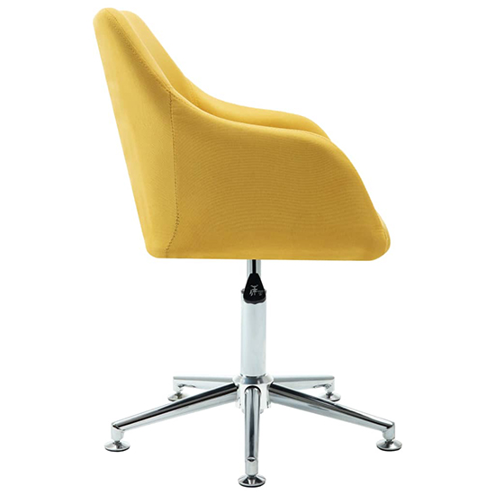 Olencia Fabric Swivel Home And Office Chair In Yellow_2