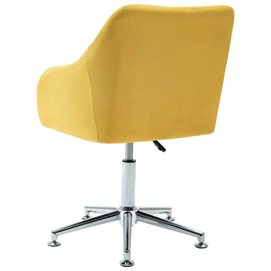 Olencia Fabric Swivel Home And Office Chair In Yellow_3