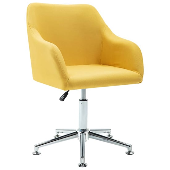 Olencia Fabric Swivel Home And Office Chair In Yellow_1