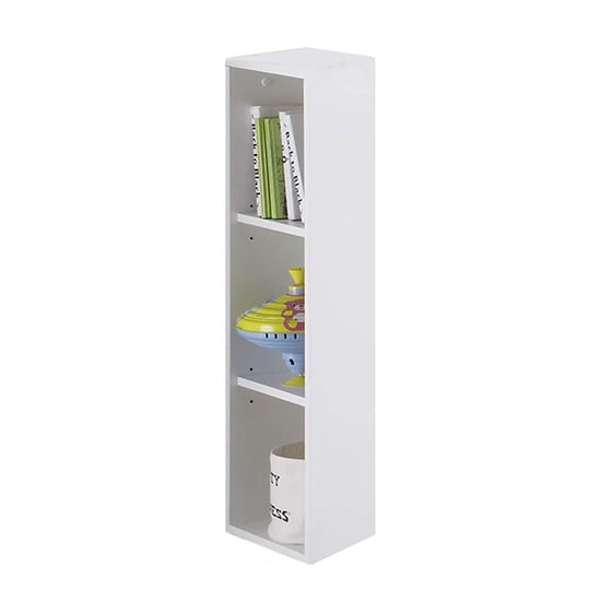 Product photograph of Oley Wooden Shelving Unit With 2 Shelves In White from Furniture in Fashion