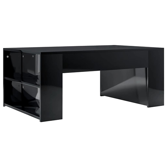 Olicia High Gloss Coffee Table With Shelves In Black_3