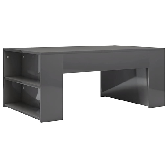 Olicia High Gloss Coffee Table With Shelves In Grey_3