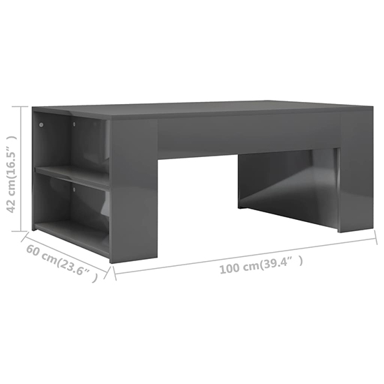 Olicia High Gloss Coffee Table With Shelves In Grey_5