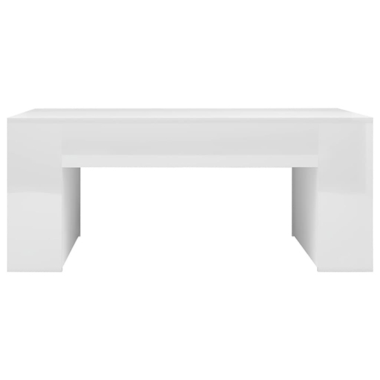 Olicia High Gloss Coffee Table With Shelves In White_4