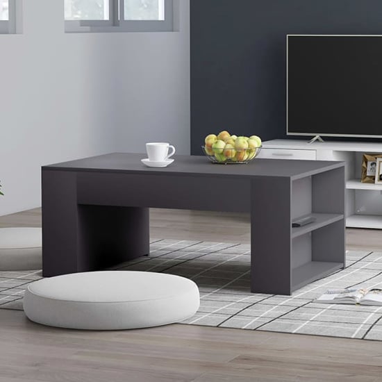 Olicia Wooden Coffee Table With Shelves In Grey_1