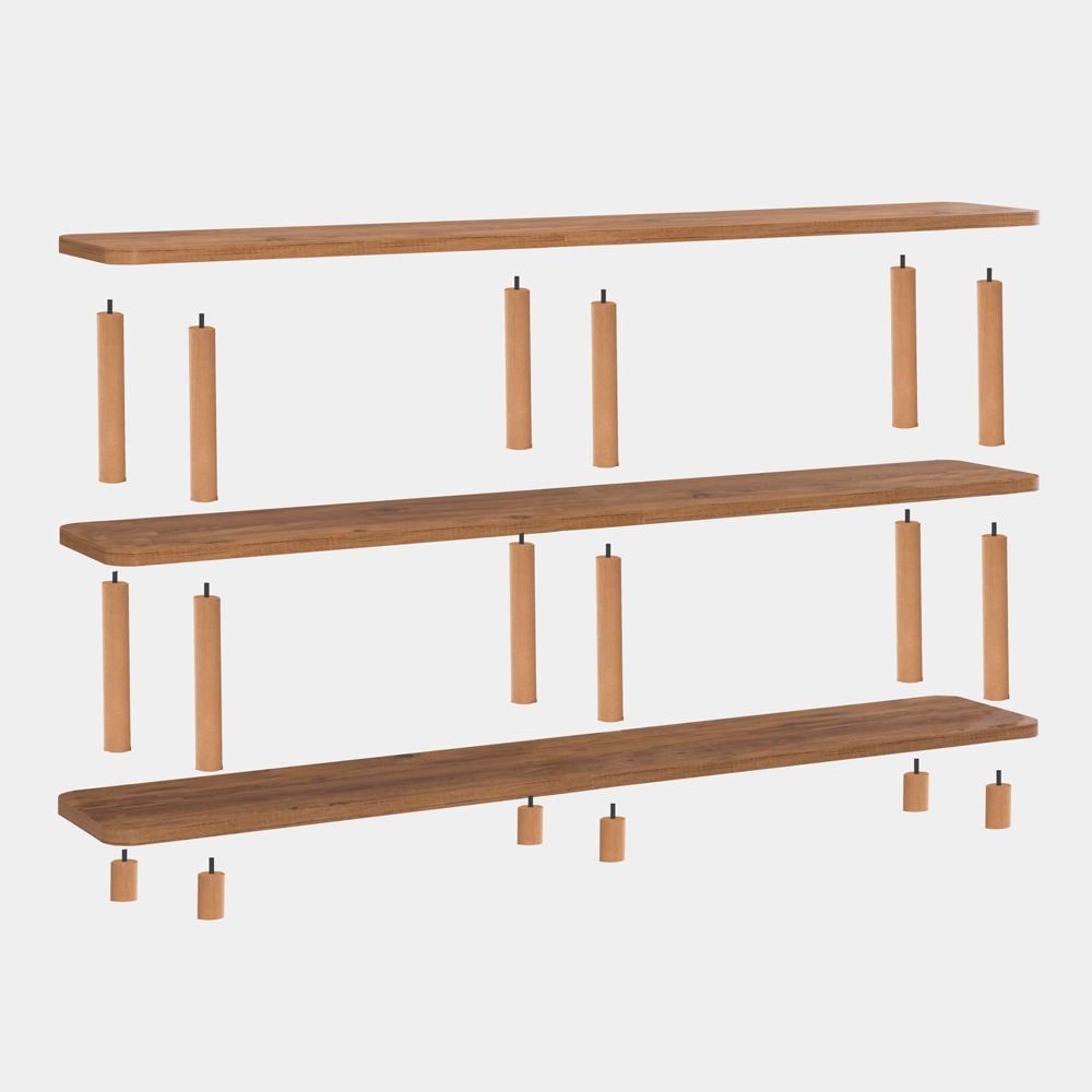 Olivara Small Wooden Display Unit in Atlantic Pine