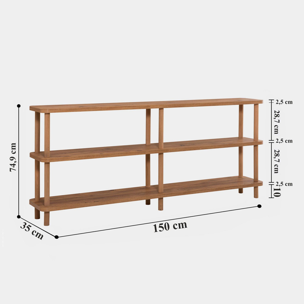 Olivara Small Wooden Display Unit in Atlantic Pine