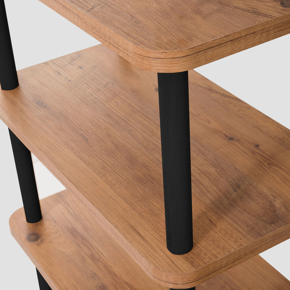 Olivara Large Wooden Display Unit in Atlantic Pine and Black