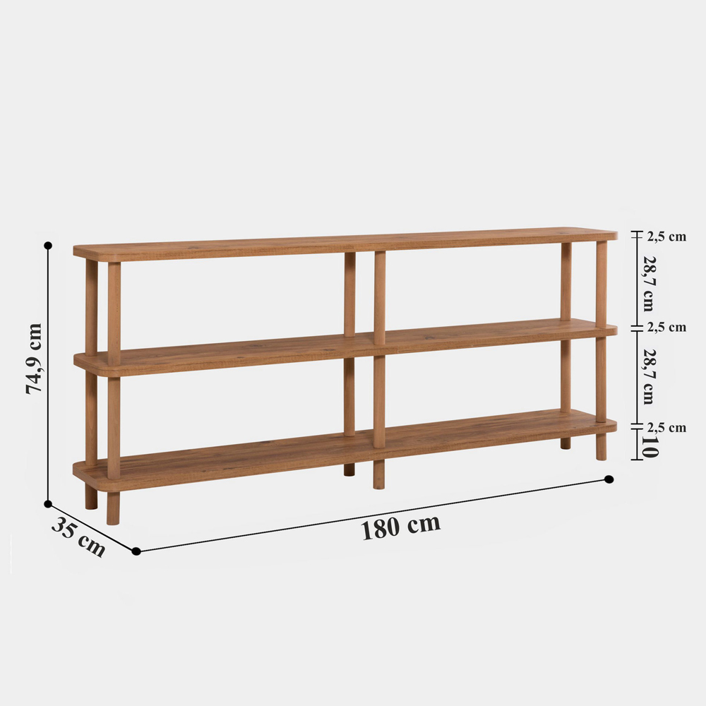 Olivara Large Wooden Display Unit in Atlantic Pine
