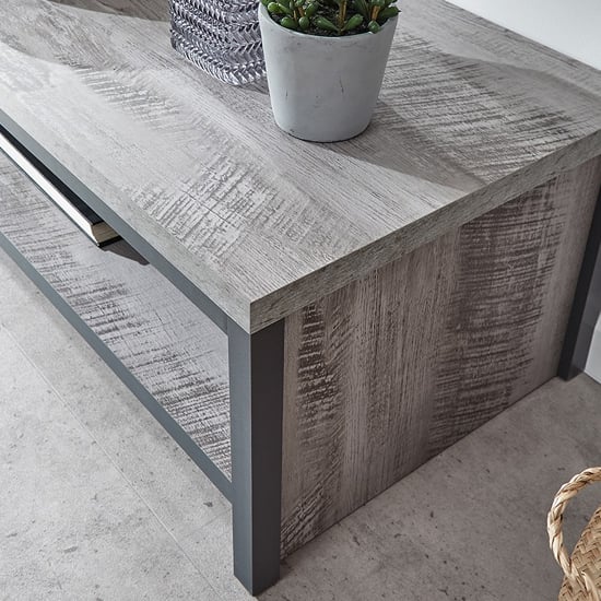 Balcombe Wooden Coffee Table In Grey With Undershelf_2