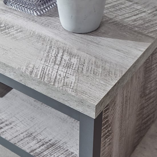 Balcombe Wooden Coffee Table In Grey With Undershelf_3
