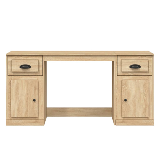 Oliver Computer Desk With 2 Doors 2 Drawers In Sonoma Oak