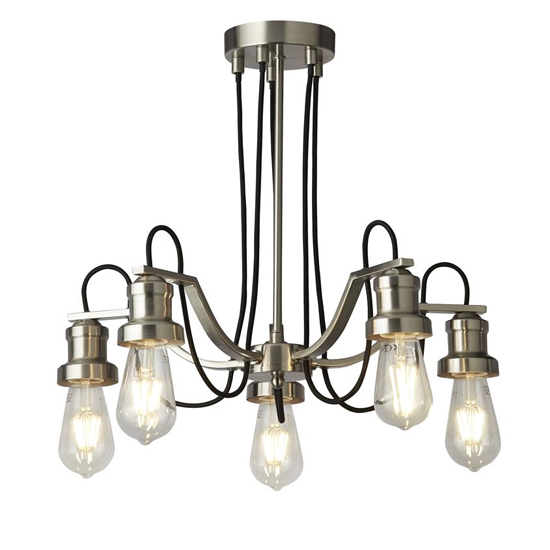 Read more about Olivia 5 lights pendant light in satin silver