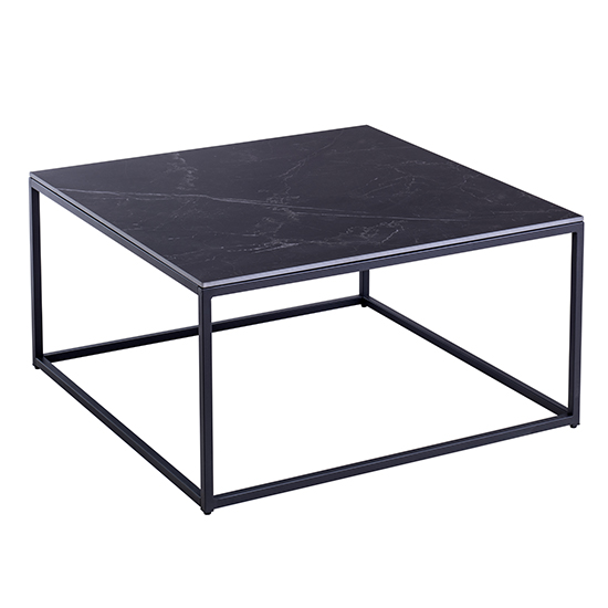 Olivia Sintered Stone Coffee Table In Mooney Black | Furniture in Fashion