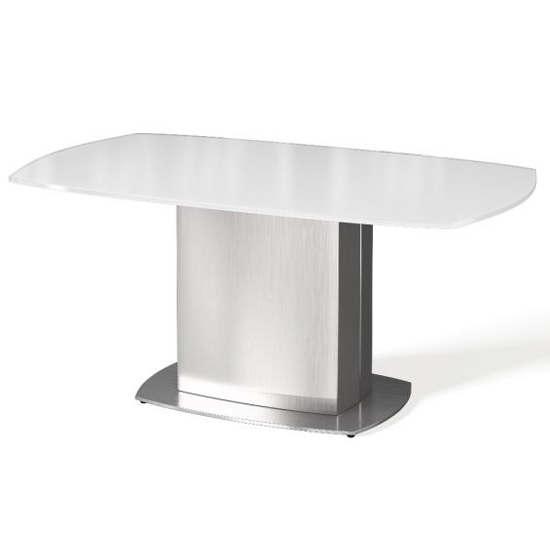 Photo of Oakmere super white glass coffee table with steel base