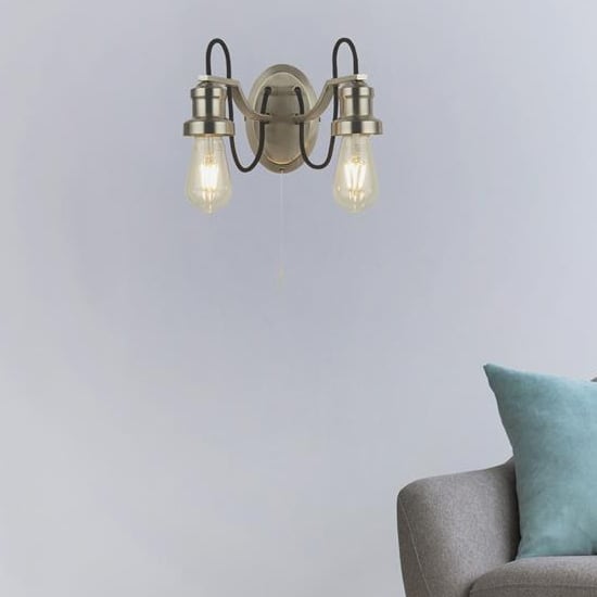 Read more about Olivia twin wall light in satin silver