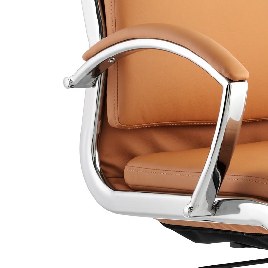 Olney Bonded Leather Office Chair In Tan With Medium Back_5