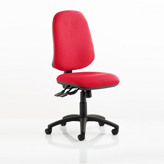 Photo of Olson home office chair in cherry with castors