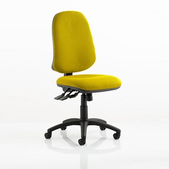 Olson Home Office Chair In Yellow With Castors