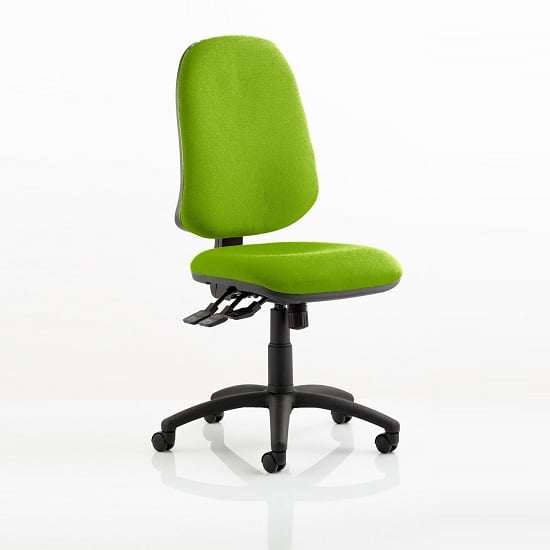Olson Home Office Chair In Green With Castors