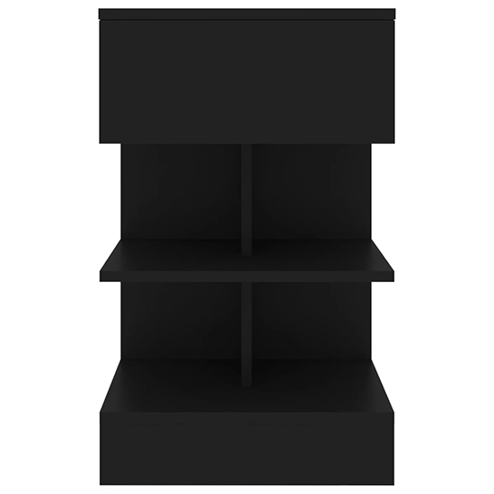 Oluina Wooden Bedside Cabinet With 1 Drawer In Black