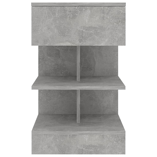 Oluina Wooden Bedside Cabinet With 1 Drawer In Concrete Effect