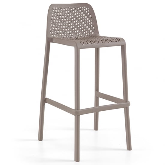 Product photograph of Olympia Polypropylene High Bar Chair In Taupe from Furniture in Fashion
