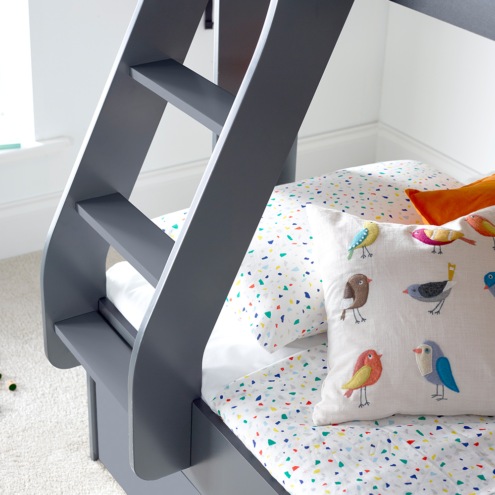 Olympia Wooden Triple Sleeper Bunk Bed In Grey