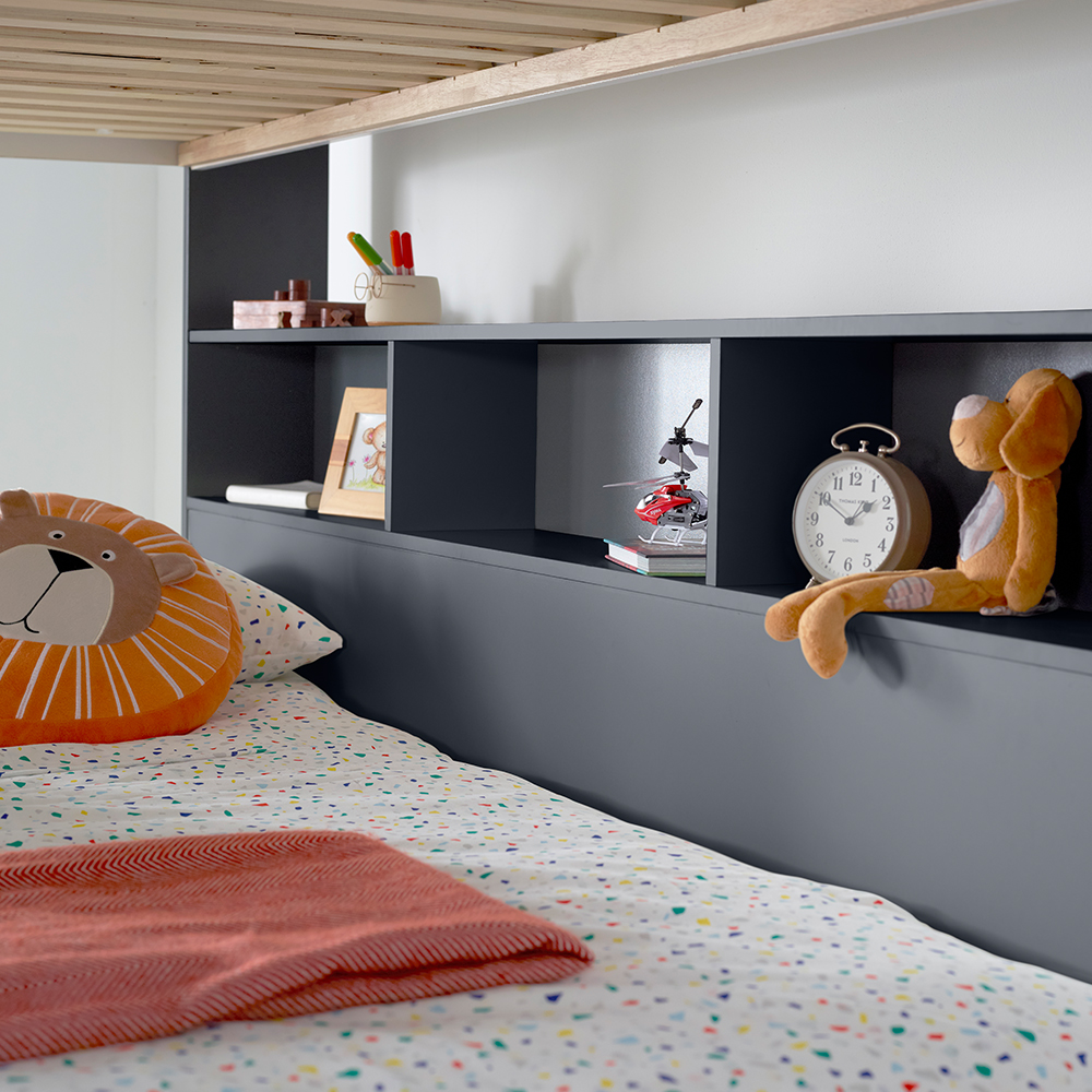 Olympia Wooden Triple Sleeper Bunk Bed In Grey