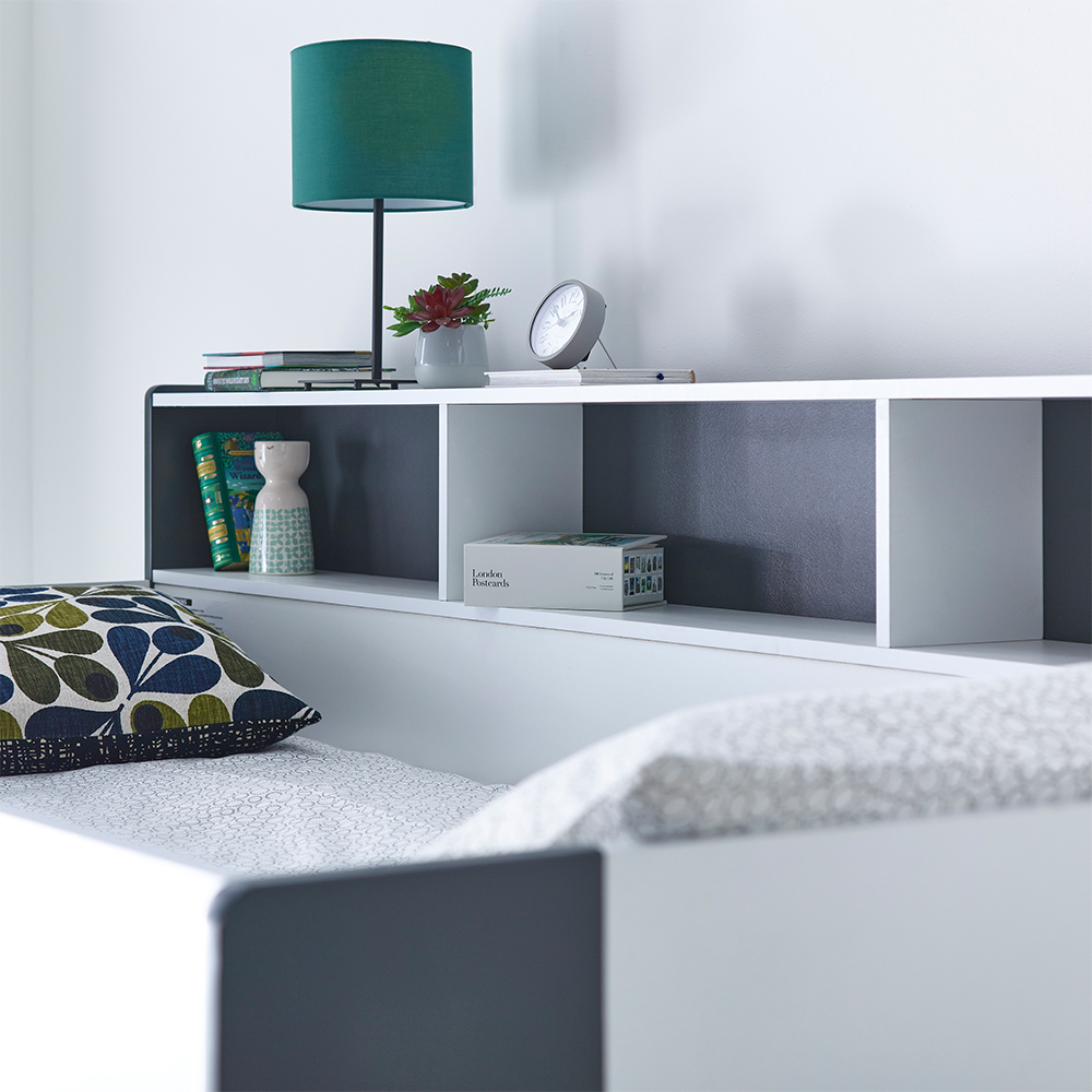 Olympia Wooden Triple Sleeper Bunk Bed In Grey And White