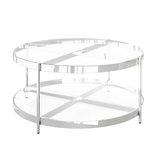 Read more about Ongar glass coffee table with stainless steel base