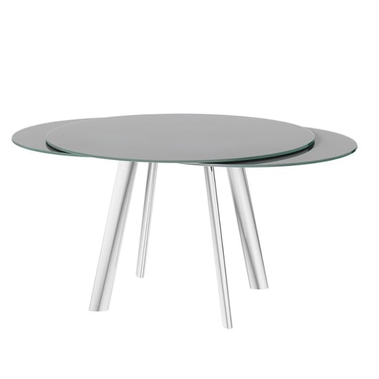 Osterley Swivel Extending Grey Glass Dining Table_2