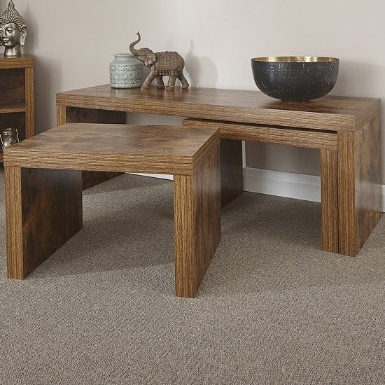 Jawcraig Contemporary Wooden Coffee Table Set_2